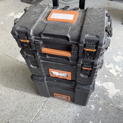Ridgid Stackable Rolling Tool Boxes