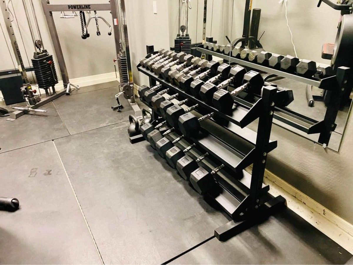 New Rubber Hex Dumbbells MOST SIZES AVAILABLE +