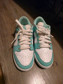 Nike Dunk Low Teal and White Sneakers
