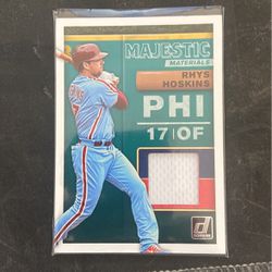 Phillies Rhys Hoskins Game Used Jersey Baseball Card