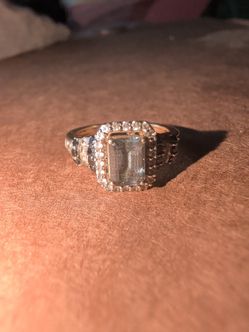 Gray Platinum Color Spinel 10k Yellow Gold Ring
