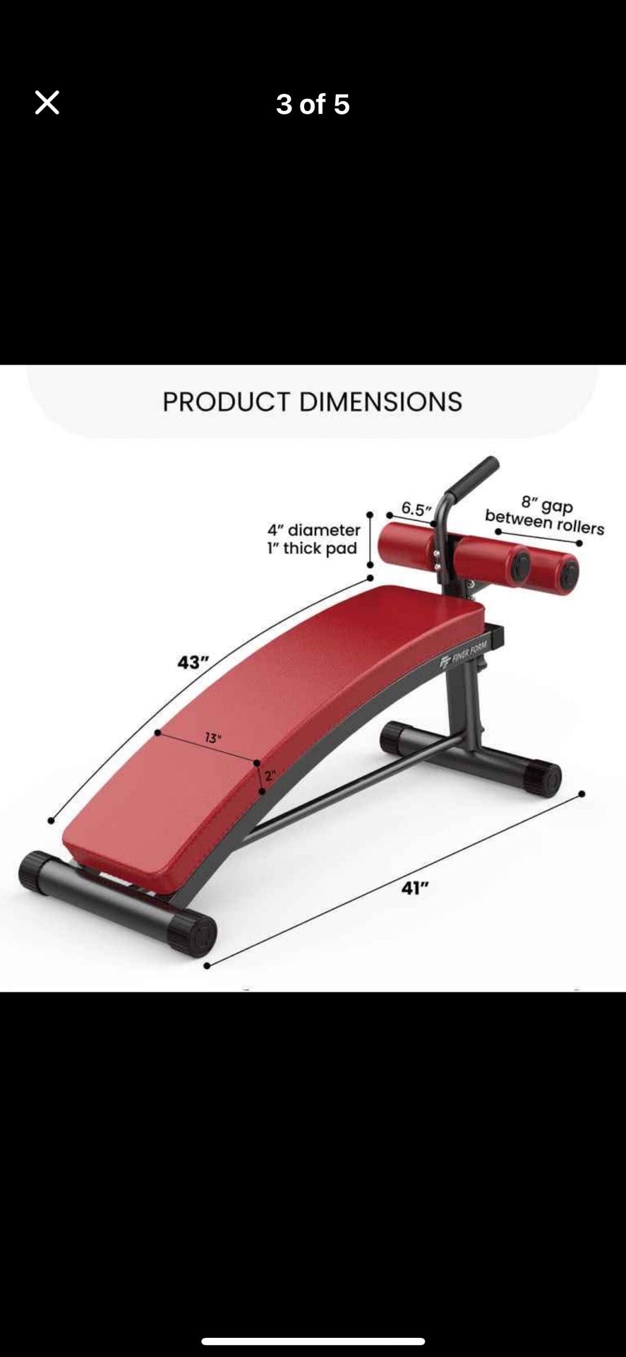 New abdominal workout bench is still in the box