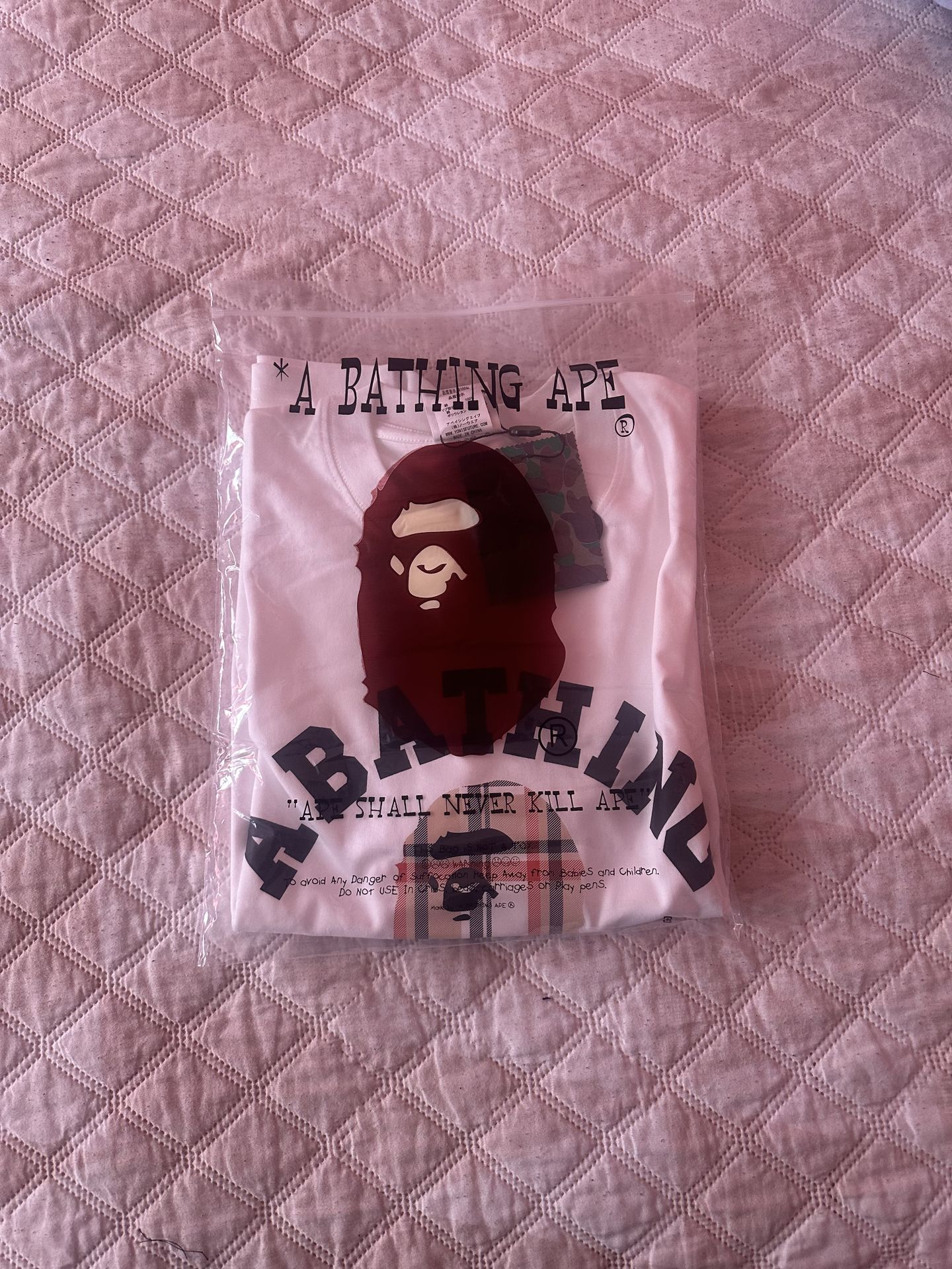 Bape x Burberry white