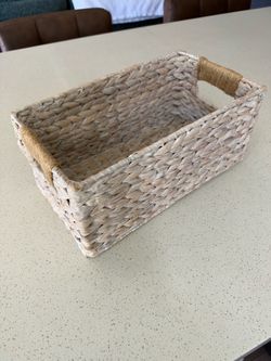 Woven Seagrass Storage Basket with Handles