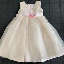 Tip Top Kids Toddler Girls Size 2 light pink sparkly Spring Easter Dress