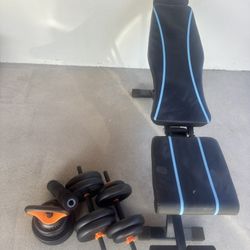 Adjustable Weights And Bench. Good Condition