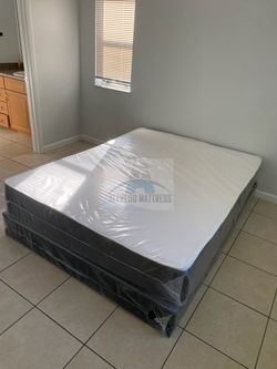 NEW FULL SIZE 54x75” MATTRESS AND BOX SPRING-2pcs