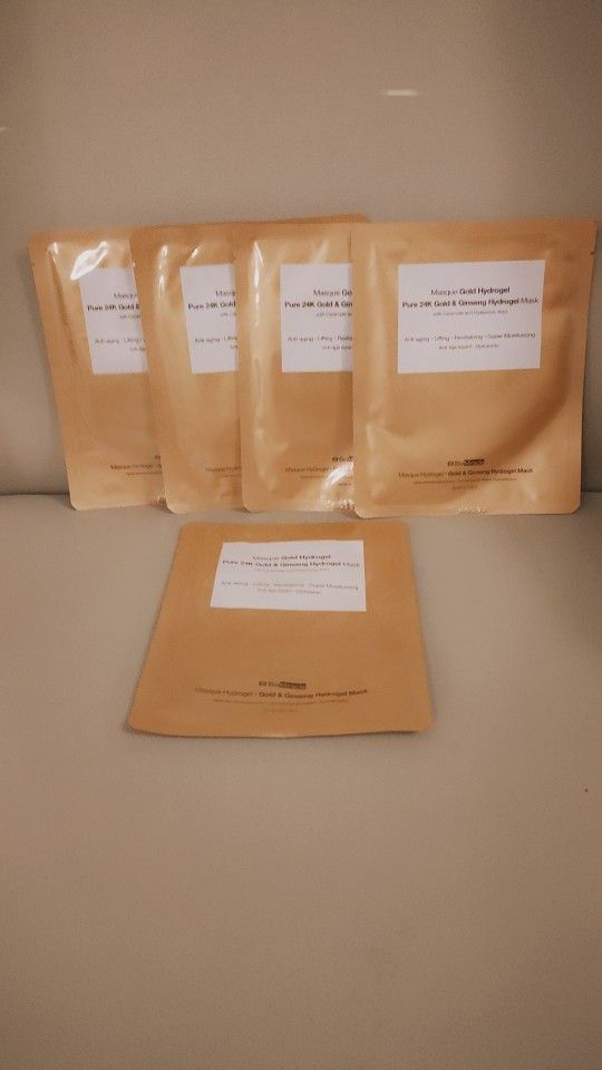 Set Of 5 Brand New Biomiracle 24k Gold Face Masks
