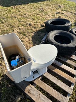 Free toilet and tires
