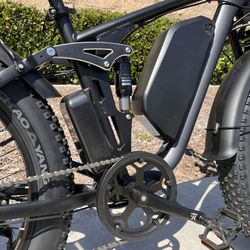 ✅ BRAND NEW - Full Suspension S1 Dual Motor(2x1000W=2000W Total) Electric Ebike, Mountain Bike (26x4.0) ⚡️🚀⚡️37 Mph Top Speed! (Black/Matte)