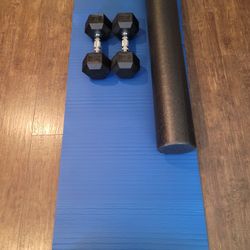 Dumbbells Roller and Mat