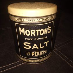 Vintage 1985 Bristol Ware Morton's SALT Tin CAN