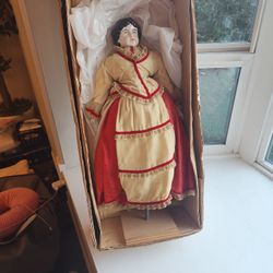 Vintage Doll Porcelain Cloth