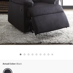 New In Box- Black Manual Recliner | Wall Hugger |