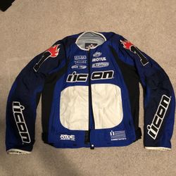 ICON # 1 Motorcycle Motosports Stage 2 Merc Jacket Mens Blue XXXL Motorcycle