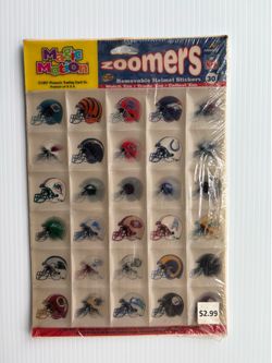 Vtg 1997 Pinnacle Magic Motion Zoomers NFL Helmet Stickers Pack - Factory Sealed
