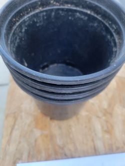 Black Plastic Nursery Pots, 1 gallon