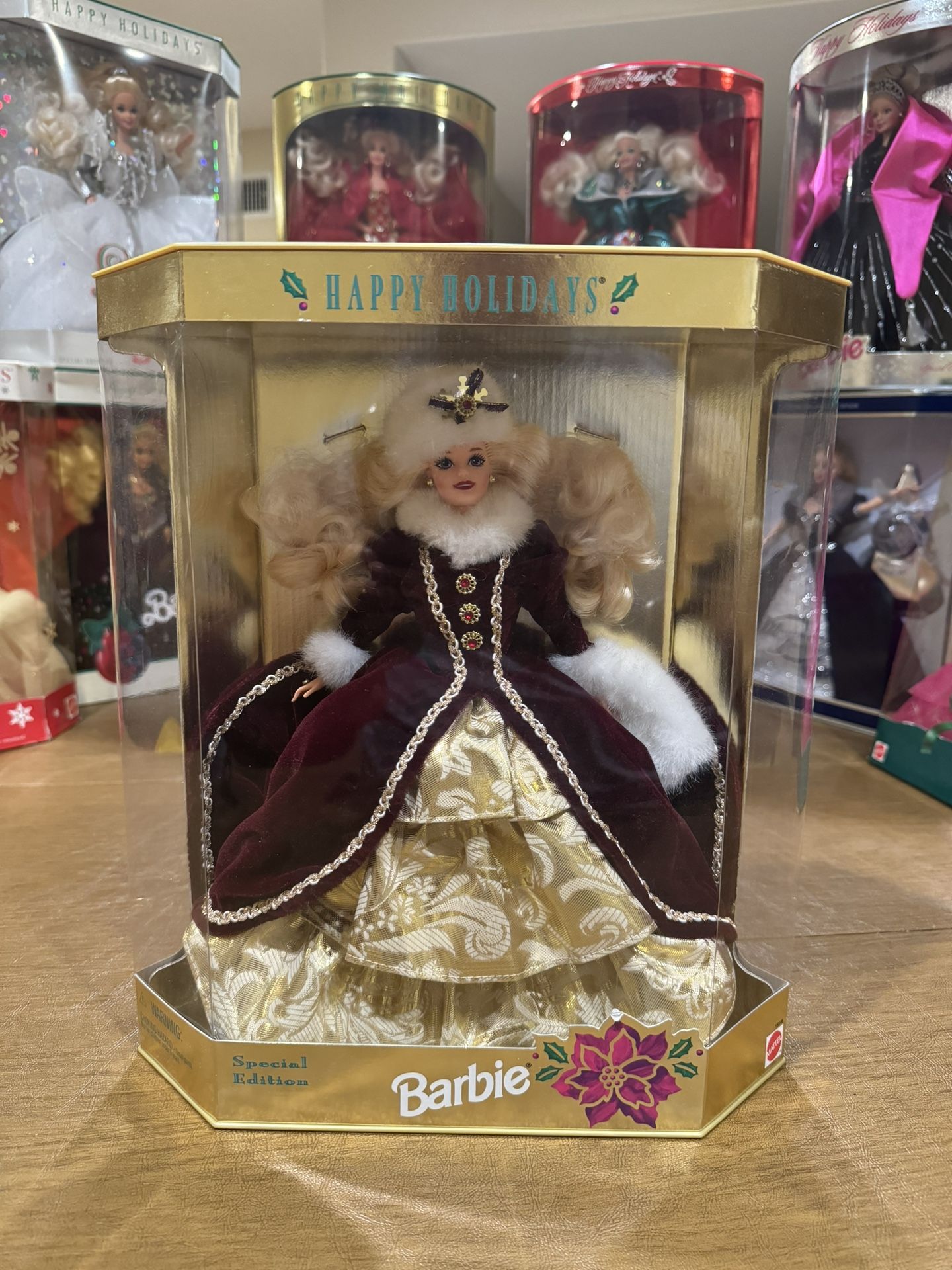 Mattel 1996 Happy Holidays Barbie Doll - Special Edition. Lets Talk! I Have More