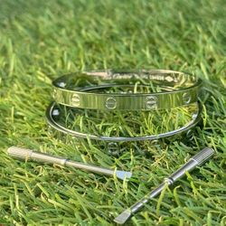 Silver Cartier Love Bracelet 