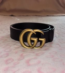 Black Gucci GG Marmont Wide belt Style 406831 DJ20T 1000