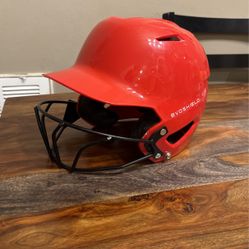 Red Softball Helmet 