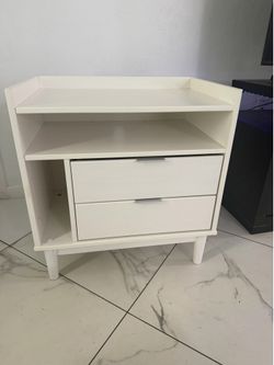 Bedside Table two drawer Nightstand