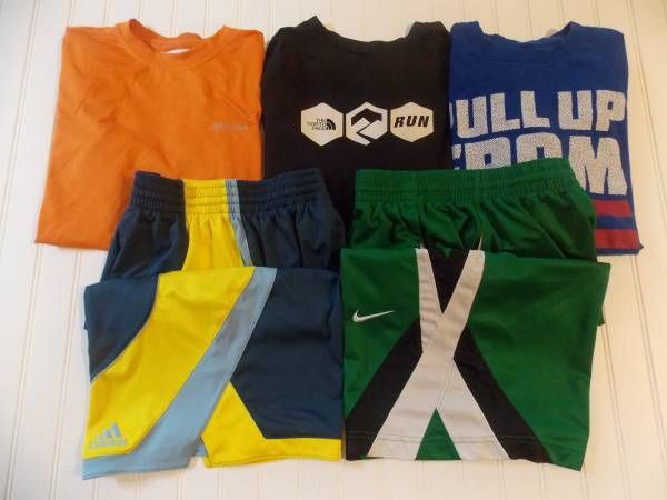 Men size S Athletic Clothes Lot Nike, The North Face, Adidas, Columbia