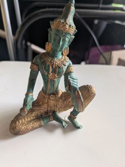 Old Hindu musician figure heavy 6x4