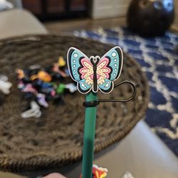 New 🦋 Butterfly Straw Toppers. Fit Regular Straws. New. Each