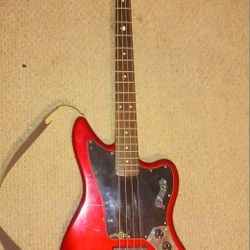 Fender Squier Jaguar Bass  Candy Apple Red