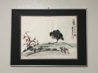 Vintage Chinese chicken painting 11.5×13.5"