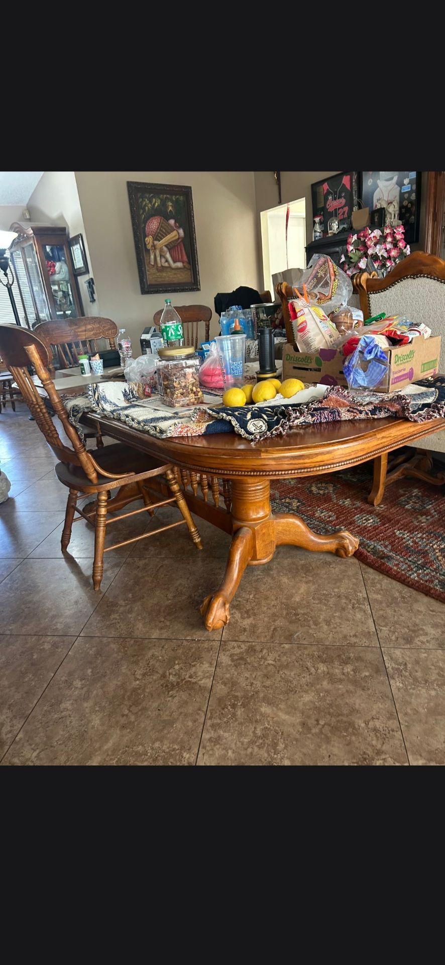 Dining table and chairs