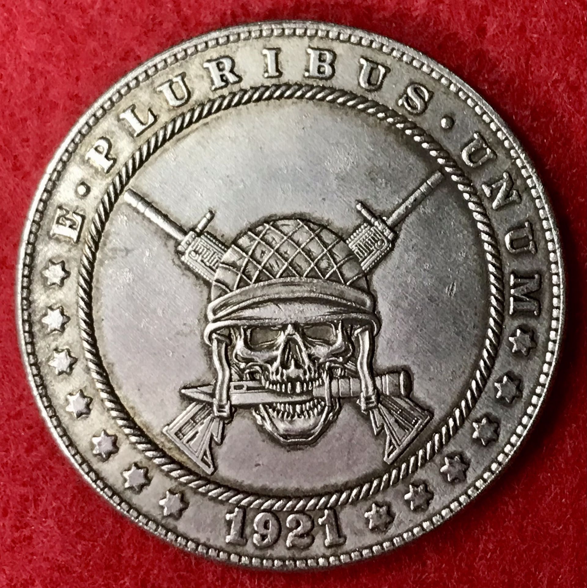 Military Skull Coin. First $20 Offer Automatically Accepted. Shipped Same Day