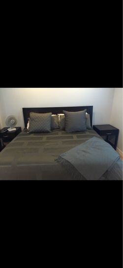 Hotel collection comforter and pillow set dark gray king
