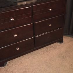 Oak Dresser With Metal Knobs
