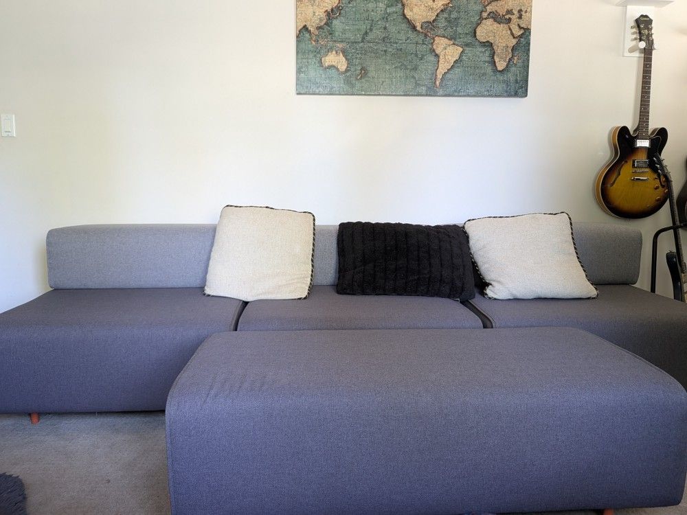 Poppin Block Party Couch Sofa Ottoman