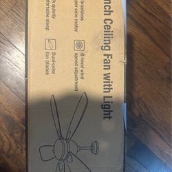 42-inch Ceiling Fan with Light black