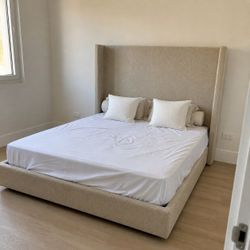 Bed Frame Beige 