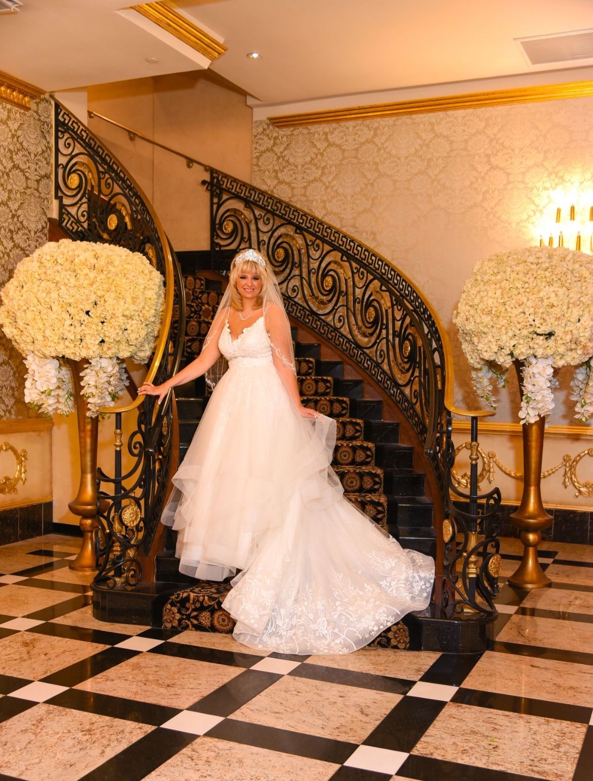 Eve of Milady V-Neck Princess Ruffle Ball Gown 