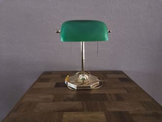 Vintage Bankers Brass Colored Desk Lamp