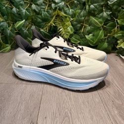 Brooks Men’s Ghost 18 Running Sneaker Color White/black /open Air Size 9.5