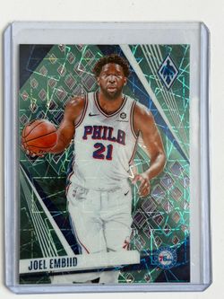 Joel Embiid 2023-24 Panini Phoenix - Phoenix Teal Lazer #201 Philadelphia 76ers