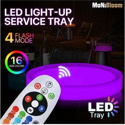 LED - Service Tray - Round - 16 Colors Remote Control (NEW)