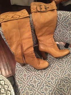 Coach soft leather knee high boots