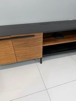 Crate & Barrel TV Console – Black/Wood ($1250)