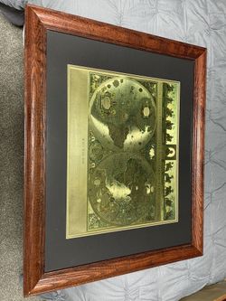 Nova Totivs Terrarvm Sive Novi Orbis Tabvla Gold Foiled World Map