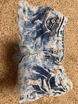 Acid Wash Denim Jean Shorts