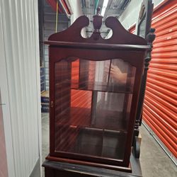 Cherry Wood Curio Cabinet