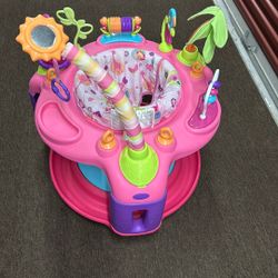Bright Starts Sweet Safari Bounce-A-Round Baby Activity Centre (Pink)