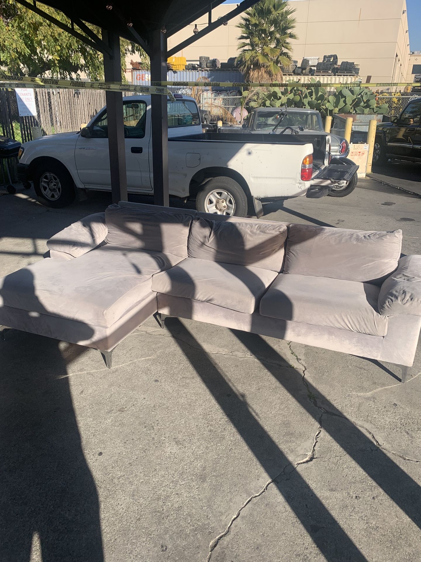 Suede Section Lounge Couch